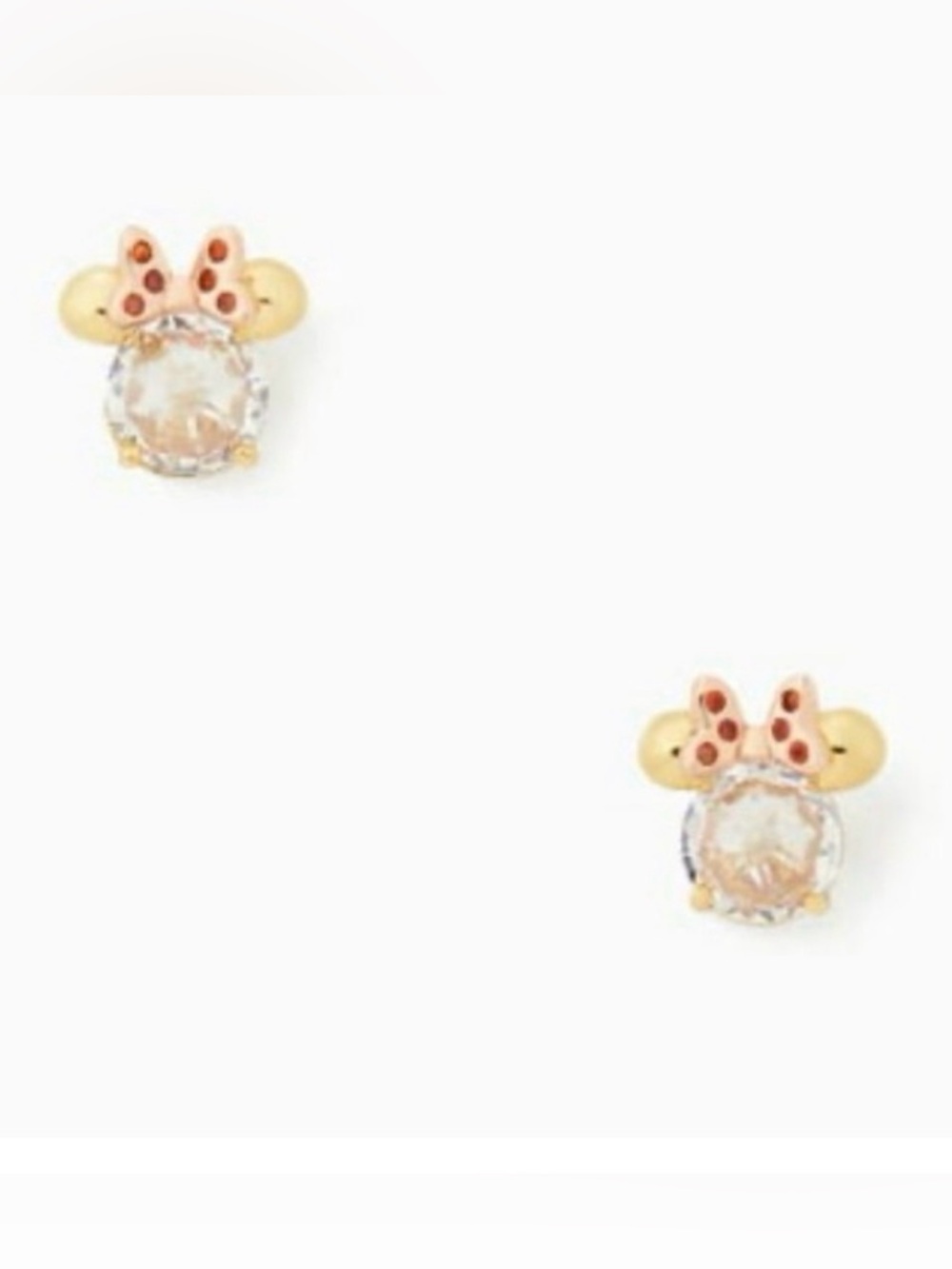 NWOT Kate Spade Disney X Kate Spade New York Minnie Studs, Clear